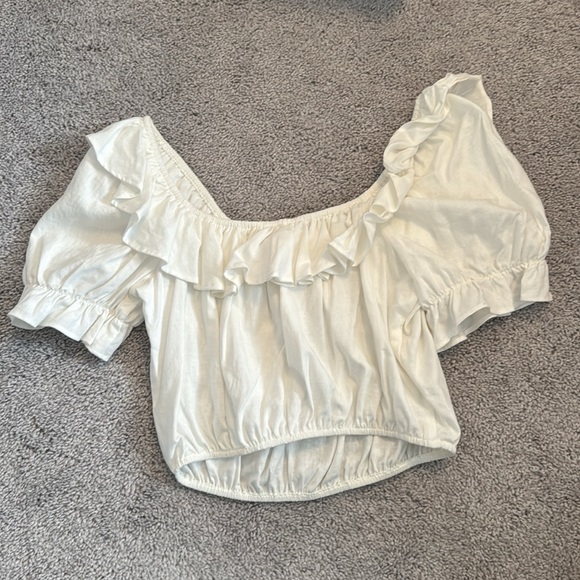 Show me your mumu Jessie Top in white Linen - Picture 6 of 6